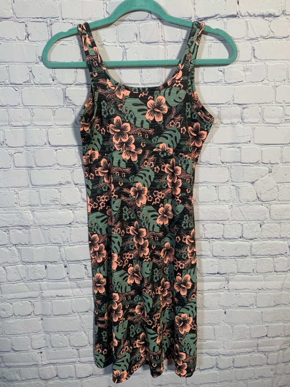 Columbia Womens PFG Tropical Print Sleeveless Dress Sz XS Outdoor Casual Stretch